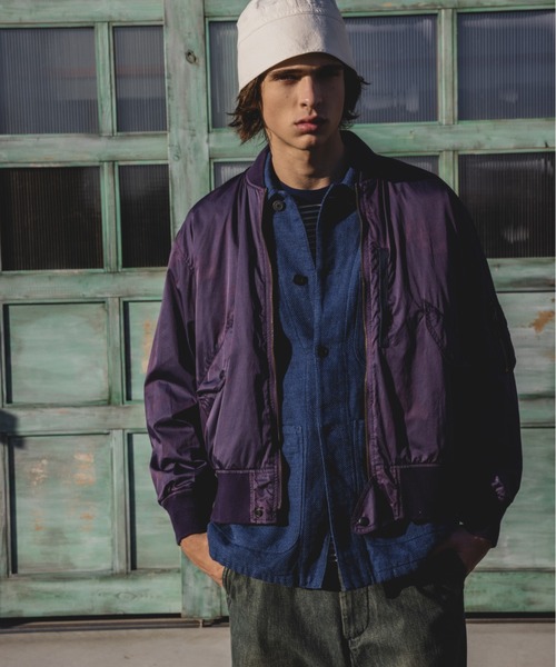 beams plus mil flight ブルゾン サテン BEAMS+（ビームスプラス） ブルゾン アウター MIL Flight Jacket NYCO