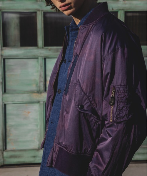 beams plus mil flight ブルゾン サテン BEAMS+（ビームスプラス） ブルゾン アウター MIL Flight Jacket NYCO