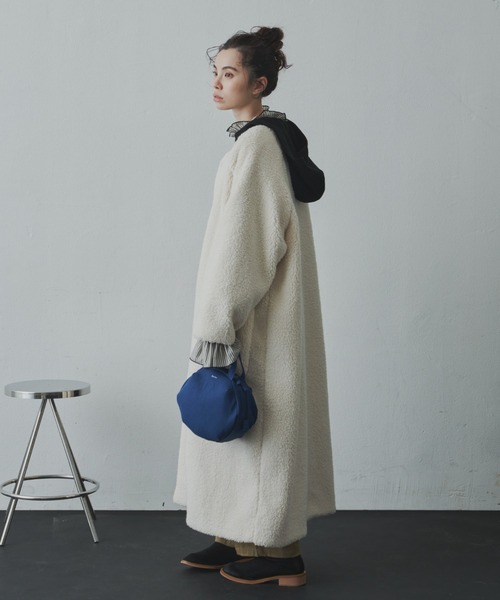 「Libra Cue」 ノーカラーコート FREE ブラック レディース_画像6