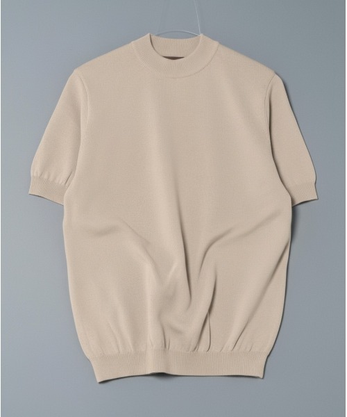 「Rinascente」 半袖ニット LARGE グレイッシュベージュ メンズ
