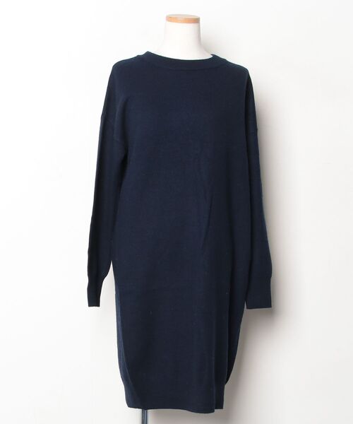 「Rouge Fonce」 ニットワンピース - ネイビー レディース_画像2