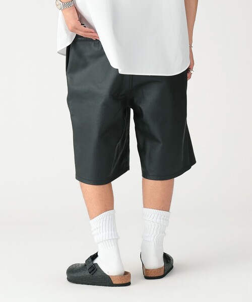 ハーフパンツ ワイドパンツ パンツ カウレザー イージー ショートパンツ「ワイドストレートフィット」 メンズの画像