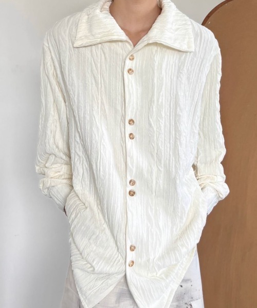 「FreeZone」 長袖シャツ F ブラック メンズ_画像2