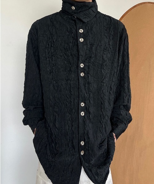 「FreeZone」 長袖シャツ F ブラック メンズ_画像8