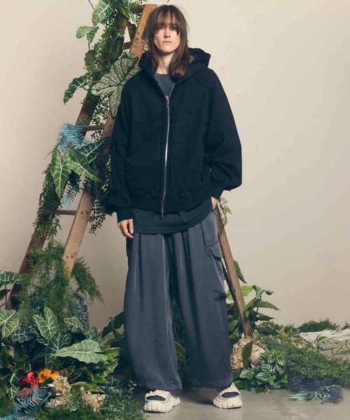 「MAISON SPECIAL」 ジップアップパーカー 1 グレー メンズの画像