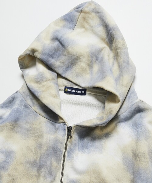 「NAUTICA」 ジップアップパーカー LARGE グリーン メンズの画像