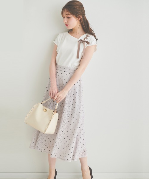 「LAISSE PASSE」 半袖カットソー MEDIUM ピンクベージュ レディース_画像4