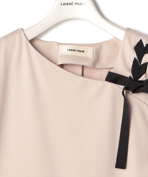 「LAISSE PASSE」 半袖カットソー MEDIUM ピンクベージュ レディース_画像9