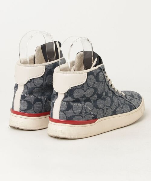 COACH（コーチ） ハイカットスニーカー 36.5 ブルー レディース
