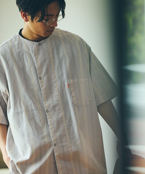 「HINSON」 長袖シャツ LARGE ホワイト メンズ_画像5