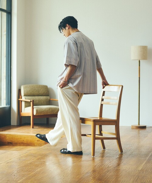 「HINSON」 長袖シャツ LARGE ホワイト メンズ_画像7