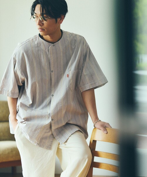 「HINSON」 長袖シャツ LARGE ホワイト メンズ_画像8