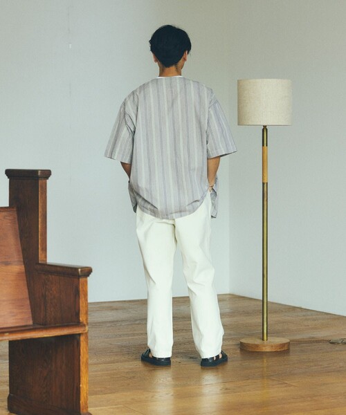 「HINSON」 長袖シャツ LARGE ホワイト メンズ_画像9