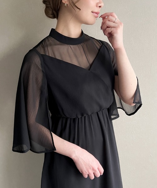 「junoah」 半袖ワンピース X-LARGE アイボリー レディース_画像2