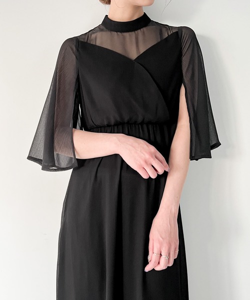 「junoah」 半袖ワンピース X-LARGE アイボリー レディース_画像5