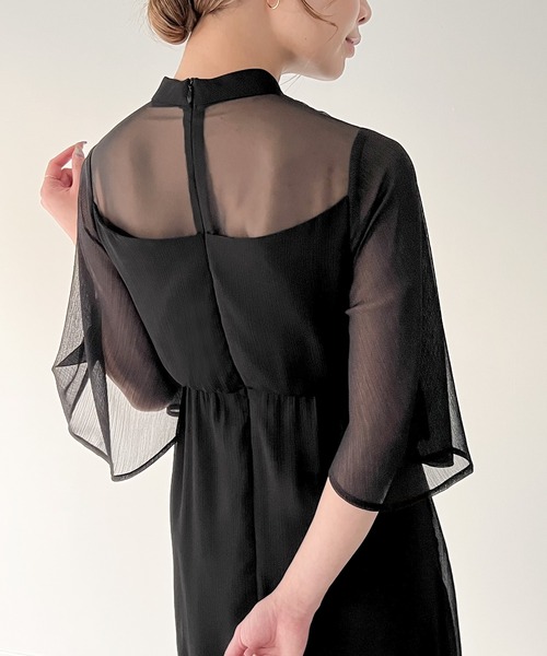 「junoah」 半袖ワンピース X-LARGE アイボリー レディース_画像6
