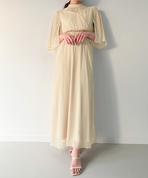 「junoah」 半袖ワンピース X-LARGE アイボリー レディース_画像9