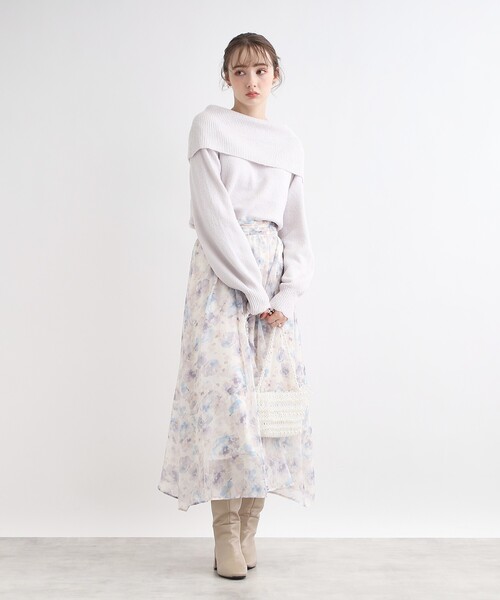 「couture brooch」 ロングスカート 40 ベージュ レディース_画像7