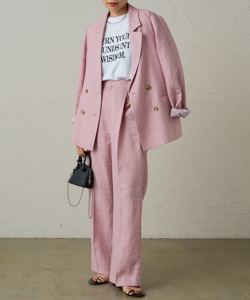 「LOUNGEDRESS」 スラックス MEDIUM ピンク レディース_画像2