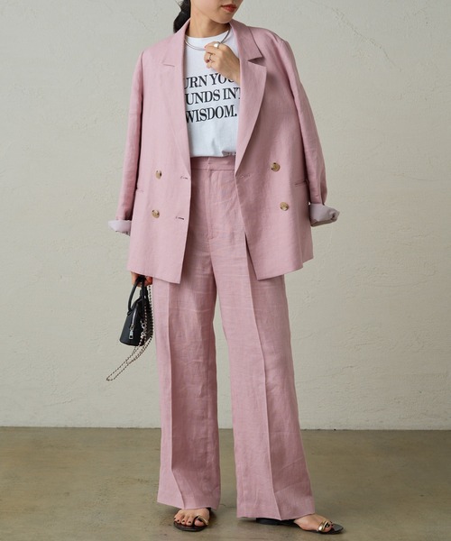 「LOUNGEDRESS」 スラックス MEDIUM ピンク レディース_画像6
