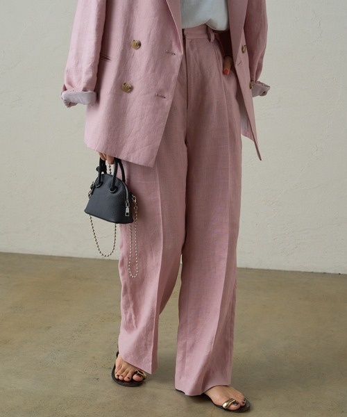 「LOUNGEDRESS」 スラックス MEDIUM ピンク レディース_画像9