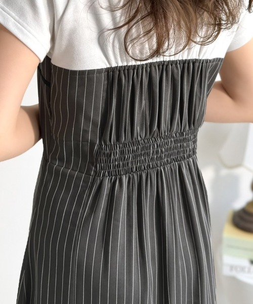 「mily bilet」 半袖ワンピース SMALL オフホワイト レディース_画像6