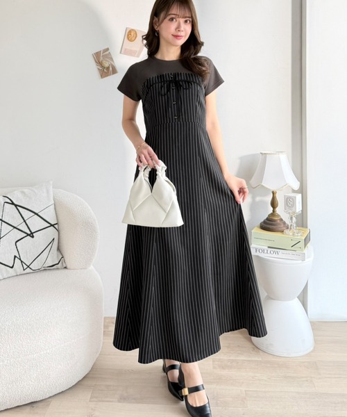 「mily bilet」 半袖ワンピース SMALL オフホワイト レディース_画像9