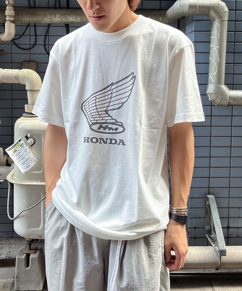 「THE BAREFOOT」 「HONDA」半袖Tシャツ LARGE チャコールグレー メンズ_画像5