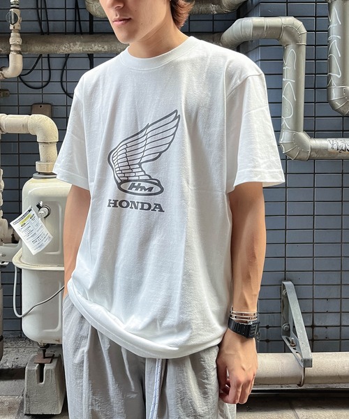 「THE BAREFOOT」 「HONDA」半袖Tシャツ LARGE チャコールグレー メンズ_画像6