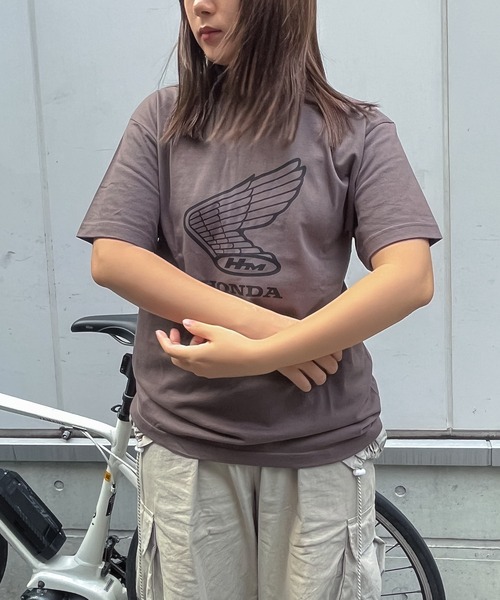 「THE BAREFOOT」 「HONDA」半袖Tシャツ LARGE チャコールグレー メンズ_画像9