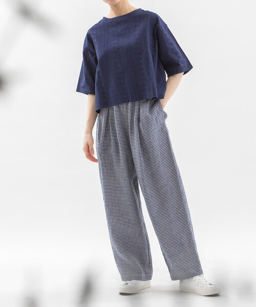 「nop de nod」 半袖Tシャツ M ダークブルー レディース_画像2