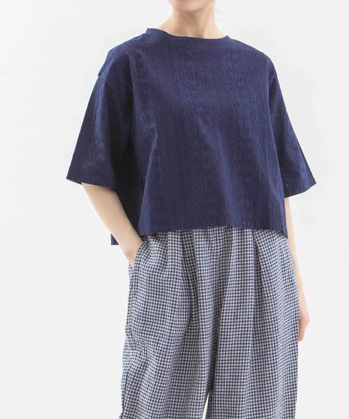 「nop de nod」 半袖Tシャツ M ダークブルー レディース_画像4