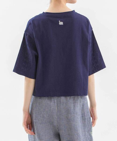 「nop de nod」 半袖Tシャツ M ダークブルー レディース_画像6