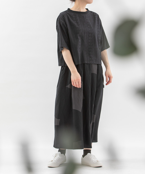 「nop de nod」 半袖Tシャツ M ダークブルー レディース_画像8