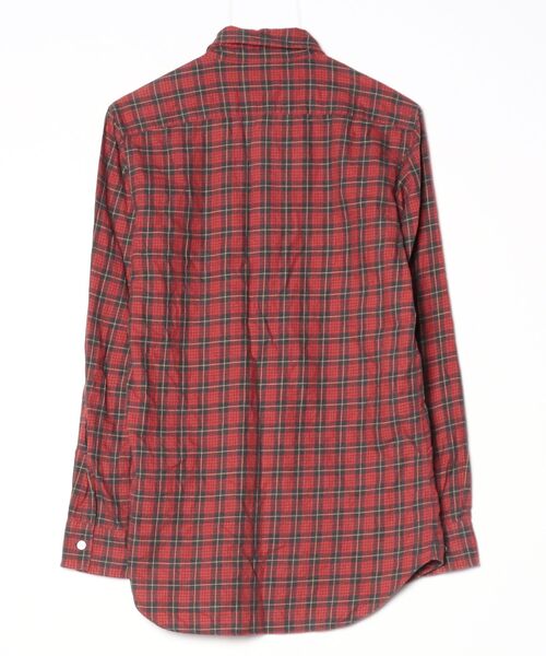 「JOHN LAWRENCE SULLIVAN」 チェック柄長袖シャツ 36 レッド レディース_画像2