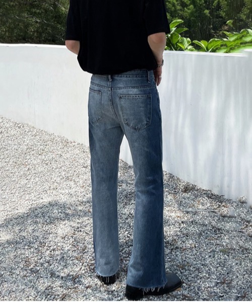 「NOWLE」 デニムパンツ MEDIUM ブラック メンズ_画像3
