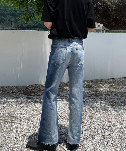 「NOWLE」 デニムパンツ MEDIUM ブラック メンズ_画像4