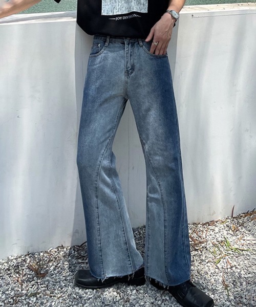 「NOWLE」 デニムパンツ MEDIUM ブラック メンズ_画像5