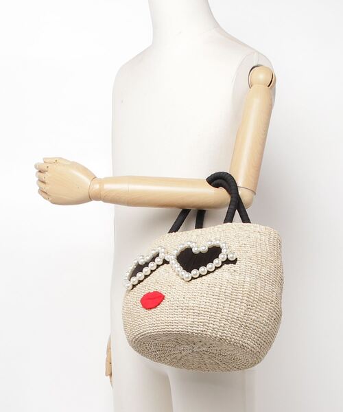 かごバッグ カゴバッグ 「a-jolie/アジョリー」パールハートサングラス