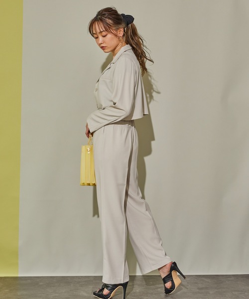 最新★リップサービス★カシュクールケーブルセットアップ モカ/Ｓ 新品タグ付 最新☆リップサービス☆カシュクールケーブルセットアップ モカ