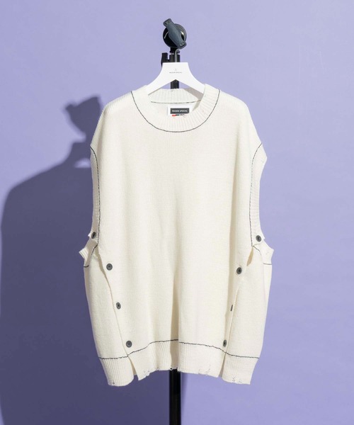 MAISON SPECIALニットベスト MAISON SPECIAL（メゾンスペシャル） ベスト 「ユニセックスアイテム