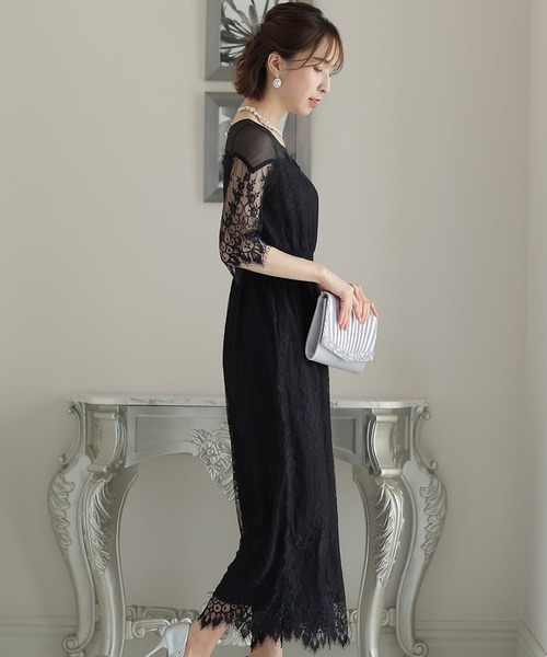 PourVous レースパンツレイヤードドレス プールヴー ワンピース・ドレス PourVous（プールヴー） パンツドレス : ZOZOTOWN Yahoo!店 - 通販
