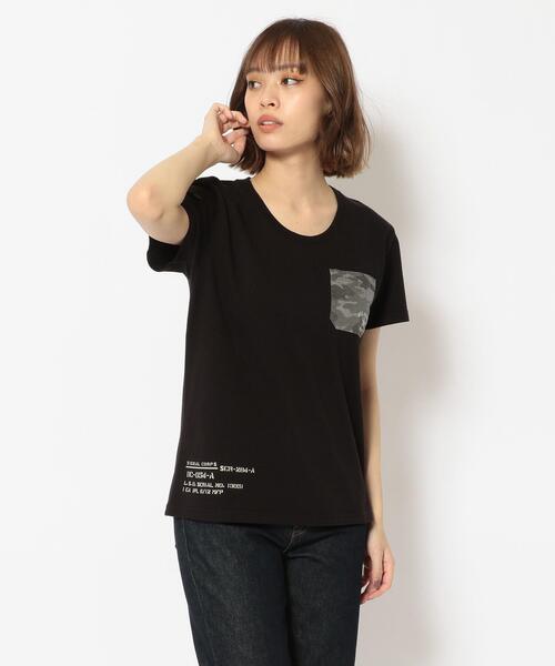 AVIREX（アヴィレックス） tシャツ 半袖 CAMO PRINT COMBI POCKET T 