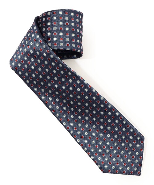 TOMORROWLAND（トゥモローランド） ネクタイ シルク 小紋柄ネクタイ