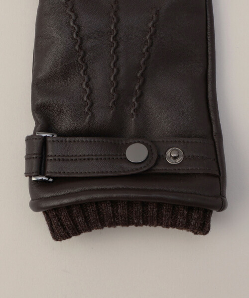 COMME CA MEN（コムサメン） 手袋 ベルト付きレザーグローブ メンズ