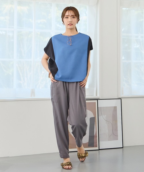 白　グレー　スラックス レディース パンツ　NICOLE SPORTS NICOLE white パンツ ジョッパー風パンツ レディース : ZOZOTOWN