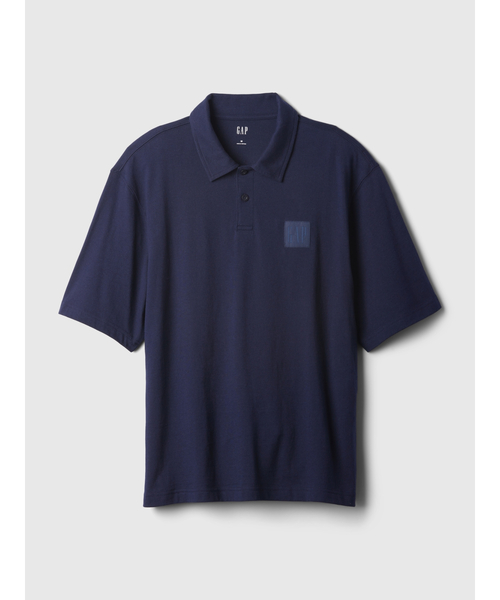 GAP ポロシャツ GAPロゴ オーバーサイズ ポロシャツ(ユニ