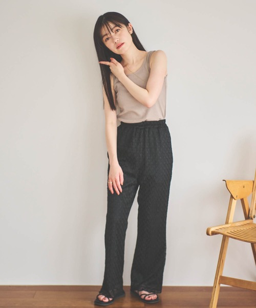 mil パンツ 「150cm前後の小柄さんサイズ」リーフ柄レース