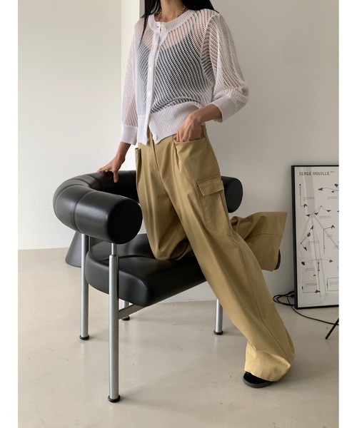 カーディガン 「DIDOT.」メッシュニットハーフカーディガン レディース Didot.showroom カーディガン 「DIDOT.」メッシュニットハーフ