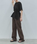 tシャツ 半袖 アシンメトリーウエストロープラ...の詳細画像1